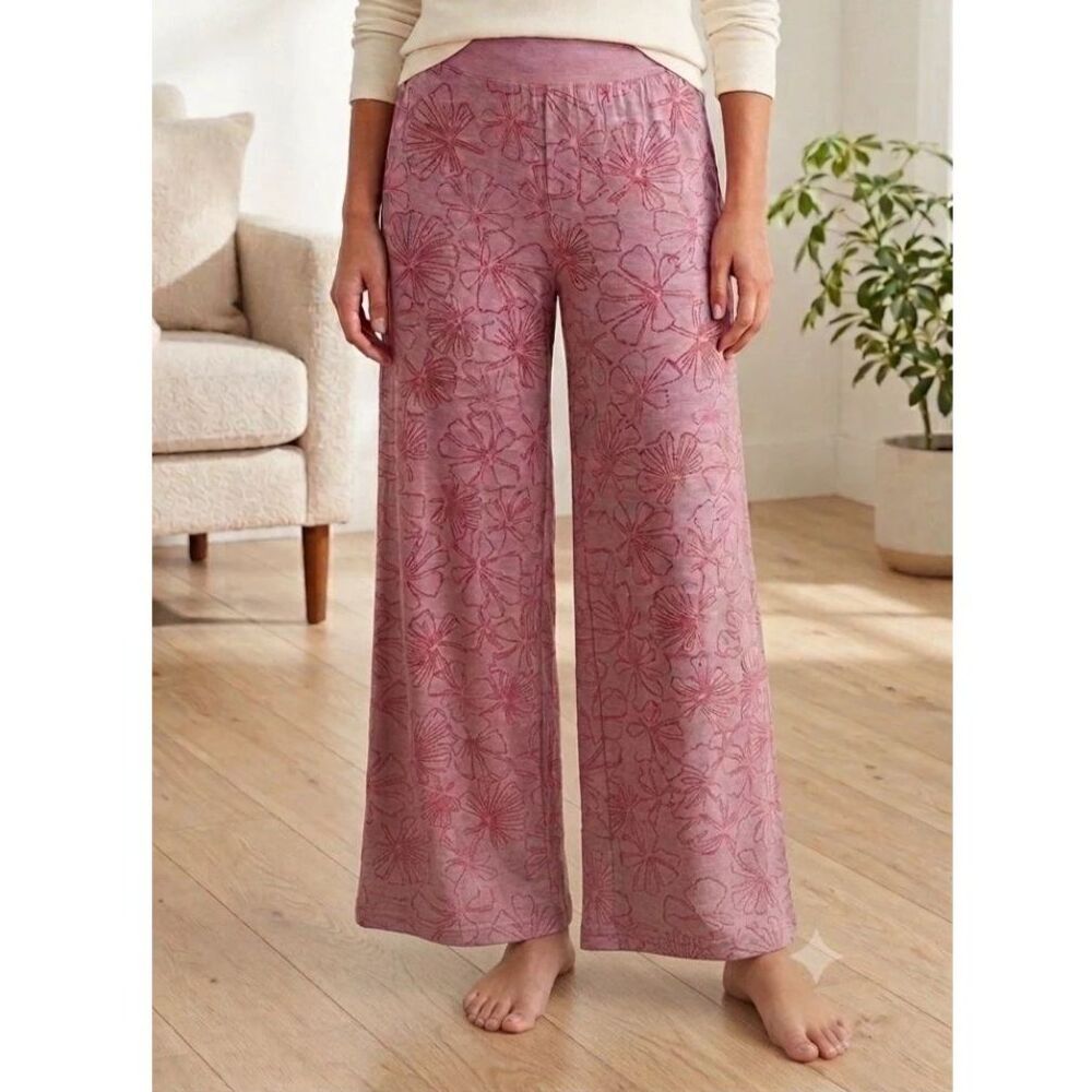 Gudrun Sjoden Wide Leg pants Womens Sz M Akiko Scandinavian artsy lagenlook New